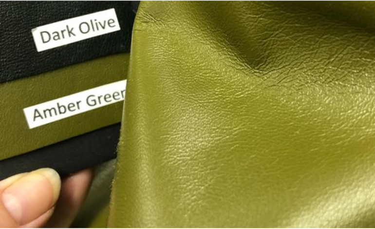 Leather Amber green colour