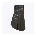 black leather fashion kilt